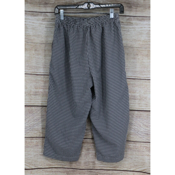 Cottage Street Womens Pull On Check Cropped Pants Size Medium Black White - Picture 6 of 7